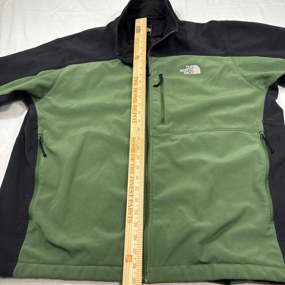 North Face Apex Bionic Mens 2XL Green BLK  Softshell Fleece Lined Outdoor ZIP - Picture 5 of 9
